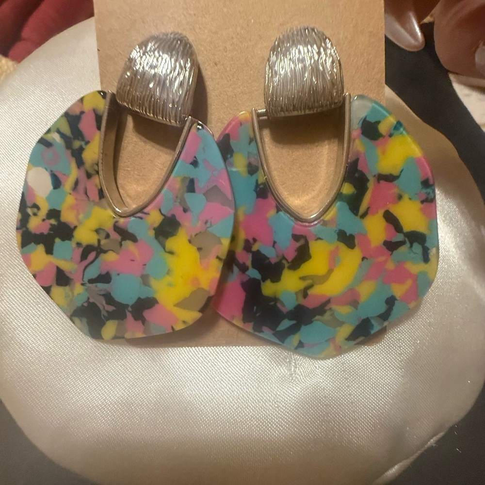 Acrylic Colorful Abstract Earrings